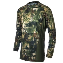 Тактическая рубашка охотничья Хан дикая камуфляжная страйкбольная для мужчин футболка для спорта на открытом воздухе охотничья рубашка для стрельбы Пейнтбольного ЗАХВАТЧИКА снаряжение