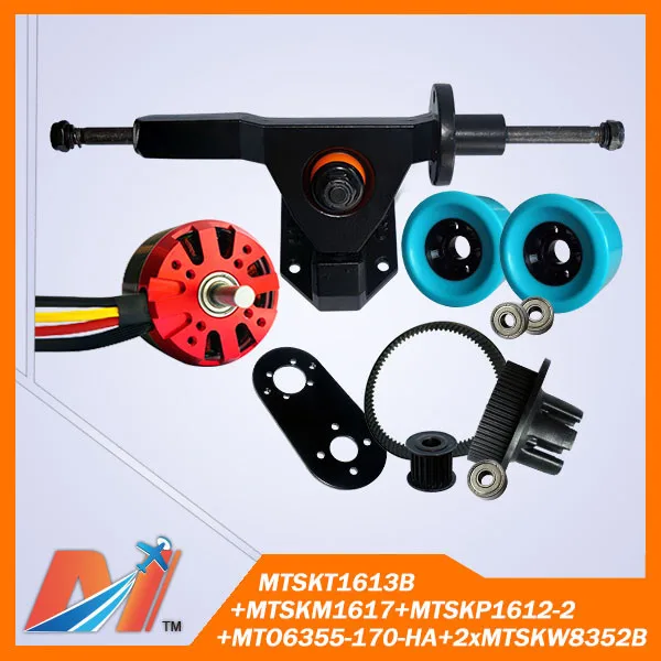 Maytech electric skateboard wheels with pulley kits and 6355 motor