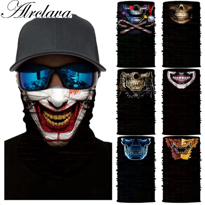 

3D Skull Skeleton Seamless Bandana Balaclava Headband Motorcycle Headwear Biker Magic Headscarf Tube Neck Fishing Veil Face Mask