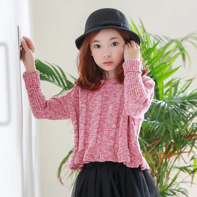 Buy big little girls sweaters 2018 kids pullover