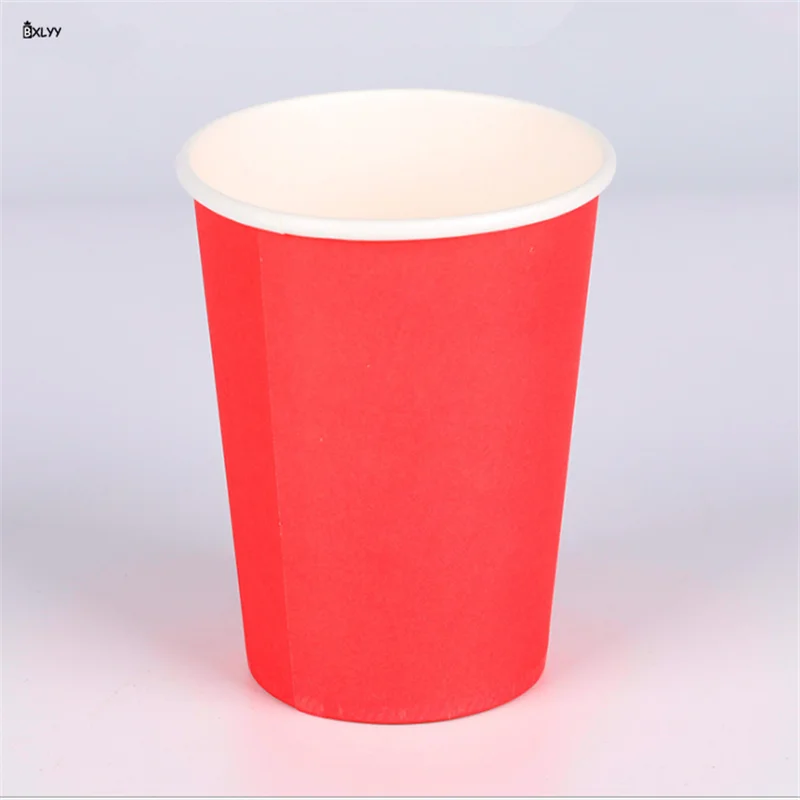 BXLYY горячая Распродажа Одноразовая чашка 20 шт домашняя кофейная чашка кухонная посуда домашний Декор Аксессуары 11 цветов принадлежности для свадебной вечеринки. 7z - Цвет: Красный