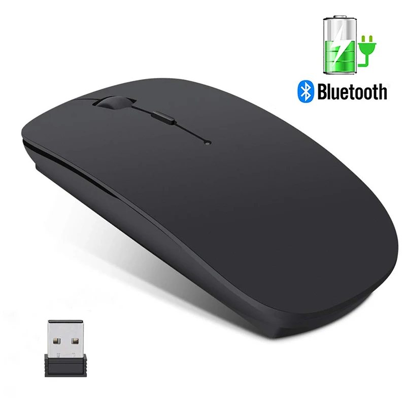 

Dual Mode Wireless Bluetooth Mouse 2.4G Ergonomic 1600DPI Slim Computer Wireless Mouse Bluetooth Mice For Notebook Laptop PC