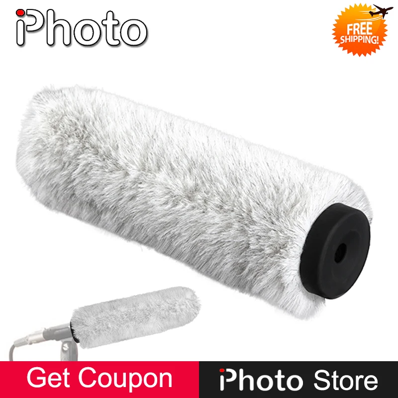 

BY-P290 Microphone Fur Windscreen Furry Windshield Muff for Shotgun Mic BP4071 BP4027 AT 815ST Neumann KMR 82 ME 67 + K6 Capsule