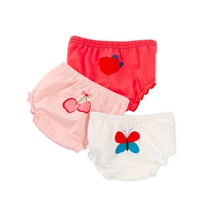 3.high quality baby underwear 95% cotton 5% Spandex Briefs for girls  (1)