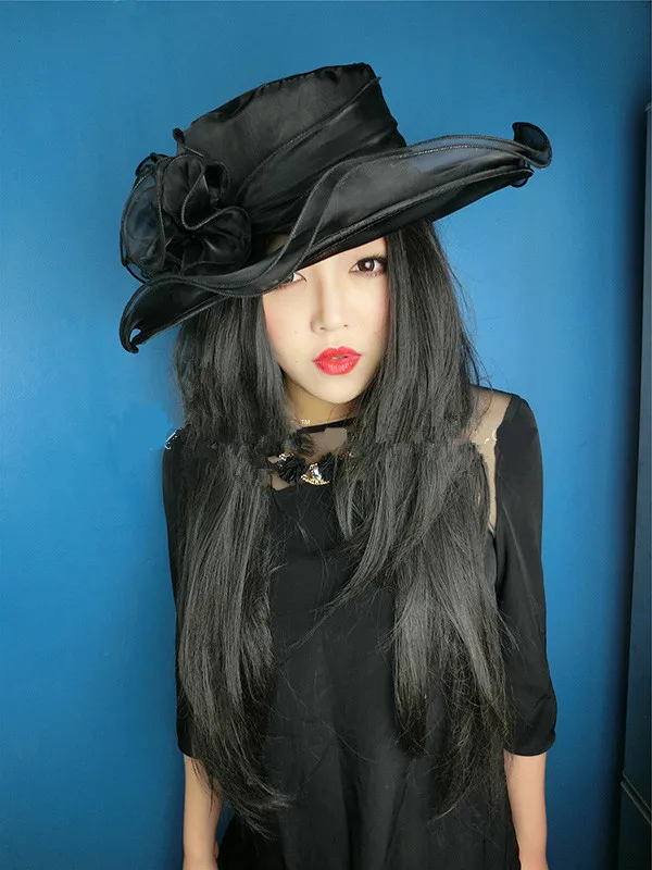 

UV Mesh Church Hat Wide Brim Wedding Sea Beach Sun Hat 8 colors Free Shipping