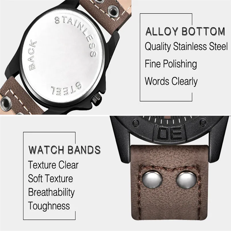 Luxury Analog Quartz Military Waterproof Stainless Steel Sport Analog Quartz Wrist Watch Men Male Clock relogio masculino 3M24 (5)