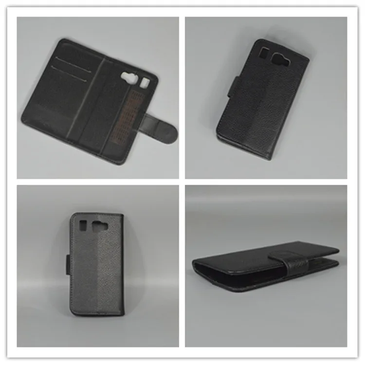 

for Prestigio Grace Q5 PSP5506 DUO Luxury Litchi leather case cover stand function for with 2 Card Holder and pouch slot