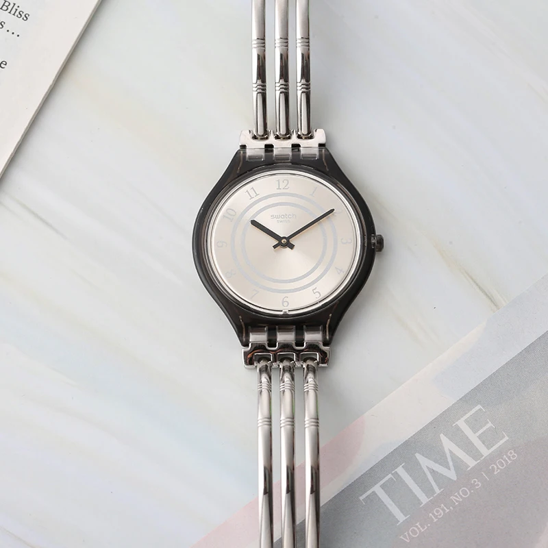 Swatch watch SKIN Series classic fashion stainless steel quartz table for men and women SVOM105B Swatch watch SKIN Series classic fashion stainless steel quartz table for men and women SVOM105B