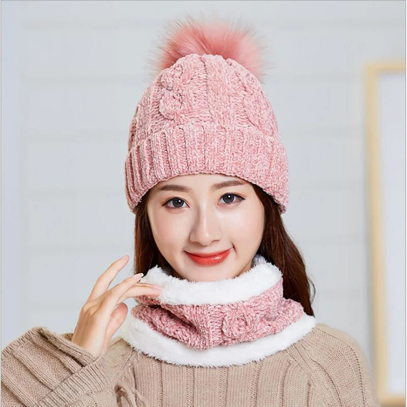 Skullies Beanies Зимние шапки для женщин маска шапка шерстяная вязаная Лыжная Шапка