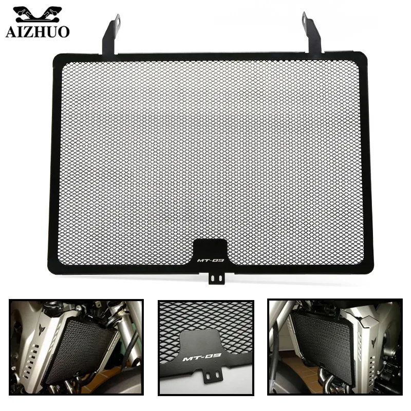 Motorcycle Radiator Grille Cover Stainless Steel Radiator Guard With MT-09 Logo For Yamaha MT-09 MT09 MT 09 2013 2015 2014