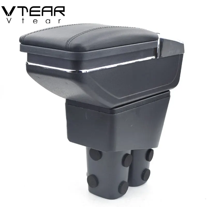 

Vtear storage box center console car armrest For Honda City car-styling USB interface accessories cup holder interior decoration