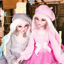 Lifelike moda menina articulado bonecas 60cm grande original artesanal 1/3 bjd boneca conjunto completo crianças brinquedos para o presente de aniversário da menina