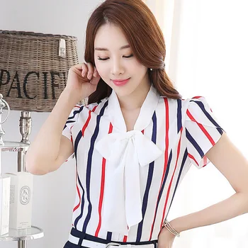 

Black Dot Lady Casual Summer Shirts Plus Size S-3XL Candy Colors Short Sleeve Tops 2016 Women White Blouses