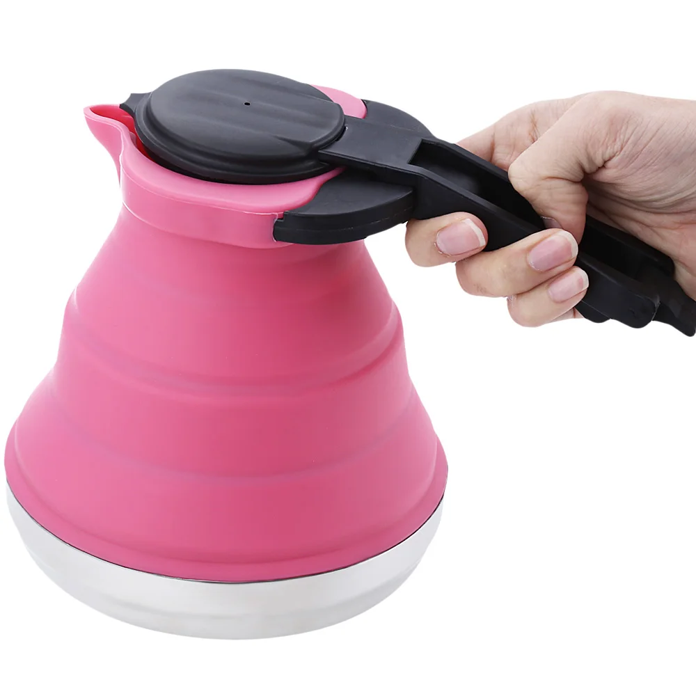 Buy 1.5L Portable Collapsible Silicone Gas Stove Tea Kettle for Outdoor