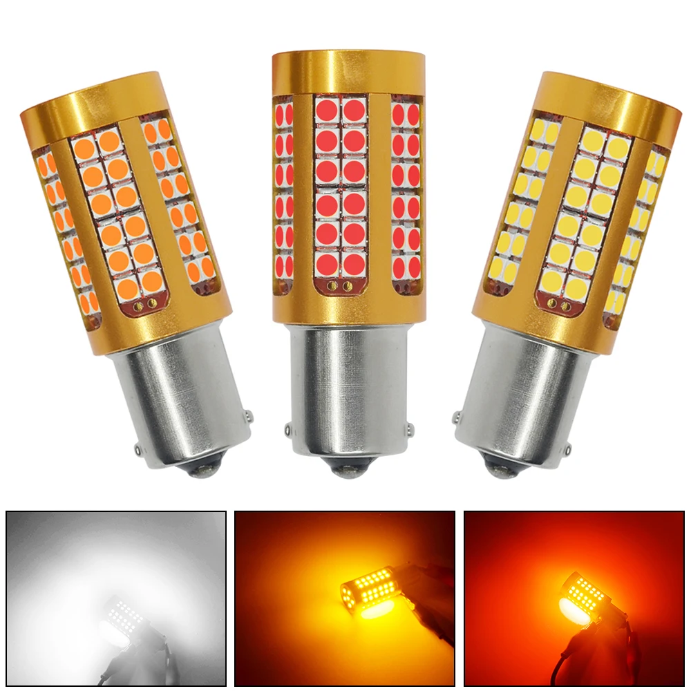 

2pcs No error P21W led BA15S PY21W BA15S BAU15S 1156 3030 led turn signal light 78SMD Car Reserve Lamps Auto Brake Light CANBUS