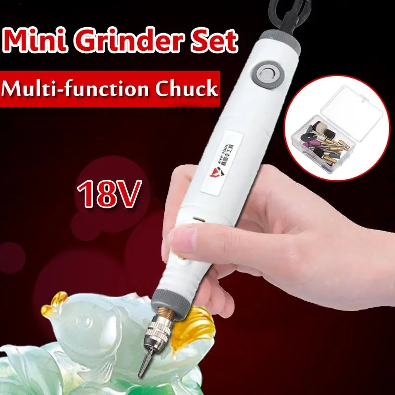 

18V Multifunction Electric Drill Mini Hand Drill Carving Polishing Grinding Polishing Of Multiple Materials Rotary Tool
