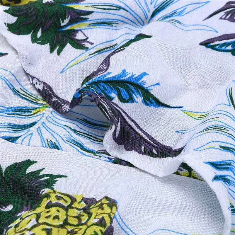Fashion summer dress 2018 Beach dress Women Ladies Pineapple Printing Sleeveless Mini Dress casual dress vestido robe J12#N (12)