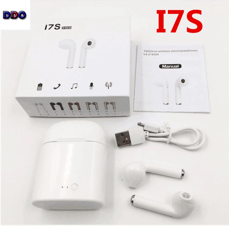 

DDO I7s TWS Wireless Bluetooth Earphone Stereo Earbud Headset With Charging Box Mic for iphone X 8 Samsung Xiaomi Retail Box