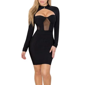sexy dress summer Sexy Womens Bodycon Party Mini Dress Ladies Long Sleeve Sexy Nightclub Dress fashion 2019 sukienki damskie#g12