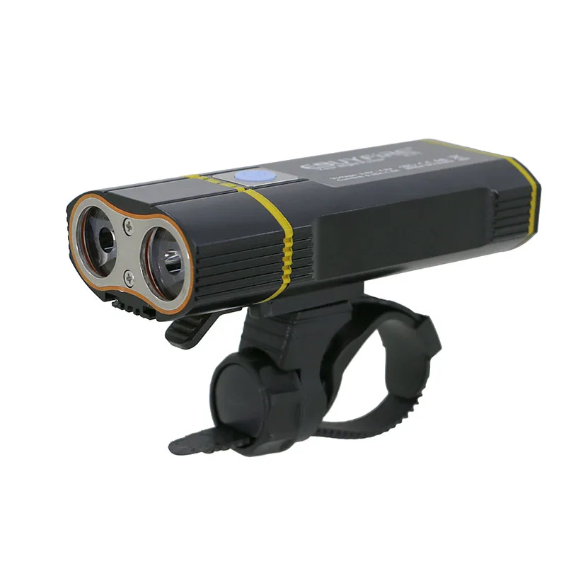Discount Bicycle Light 6000lm 2x XML-L2 LED Cycling Lights USB Rechargeable 6000mAh bicicleta Wheel Bike Front Light taillight 11