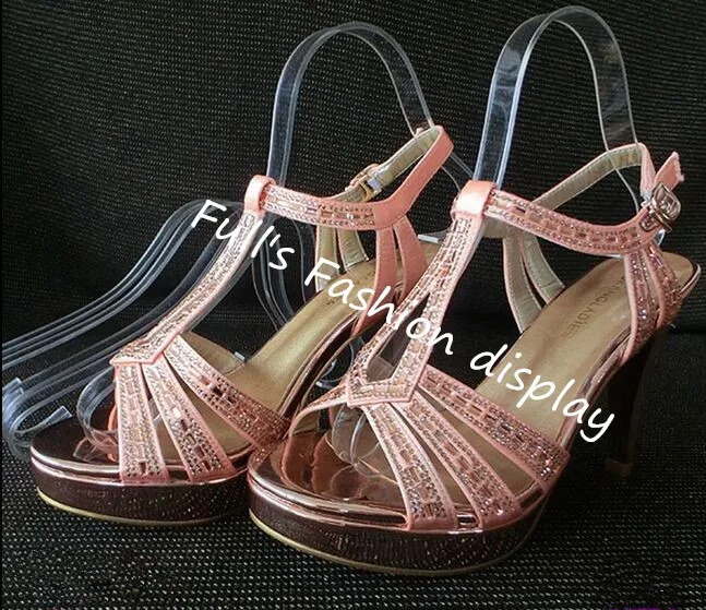 Best-selling Clear Acrylic Shoe Display Rack Stand Shoe Holder Support For Women's Store 20pcs