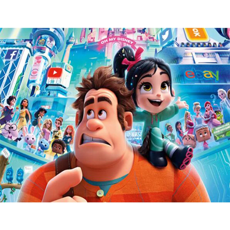

5D DIY Full Square Diamond Painting Cartoon Wreck-it Ralph Breaks The Internet Diamond embroidery cross stitch home decor B602