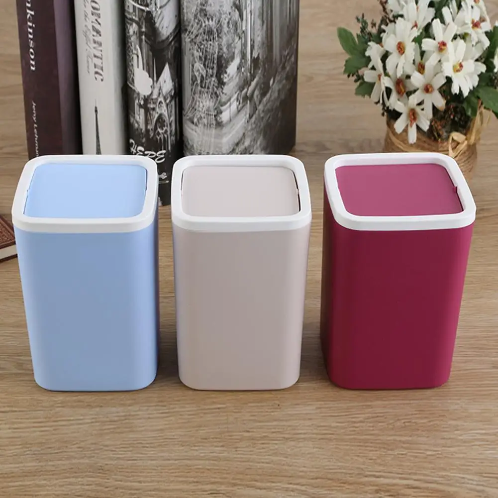 

Home Office Desktop Ashcan Mini Trash Bin Dustbin Rubbish Box Waste Holder Can Hot