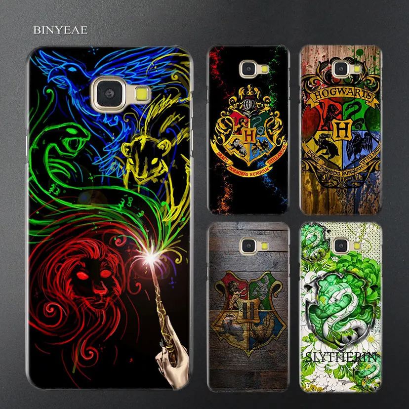 

BINYEAE Harry Potter Slytherin School Crest Transparent Case Cover for Samsung A5 A3 A8 A7 2017 2018 2016