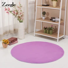 Zeegle твердые круглые ковры для гостиной Противоскользящий коврик для детской комнаты моющийся абсорбент детские коврики для ползания круглые коврики для йоги