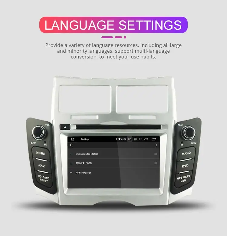 Clearance Besina Android 9.0 Car DVD Player For Toyota Yaris 2005 2006 2007 2008 2009 2010 2011 Multimedia GPS Navi Stereo 2 Din Car Radio 11