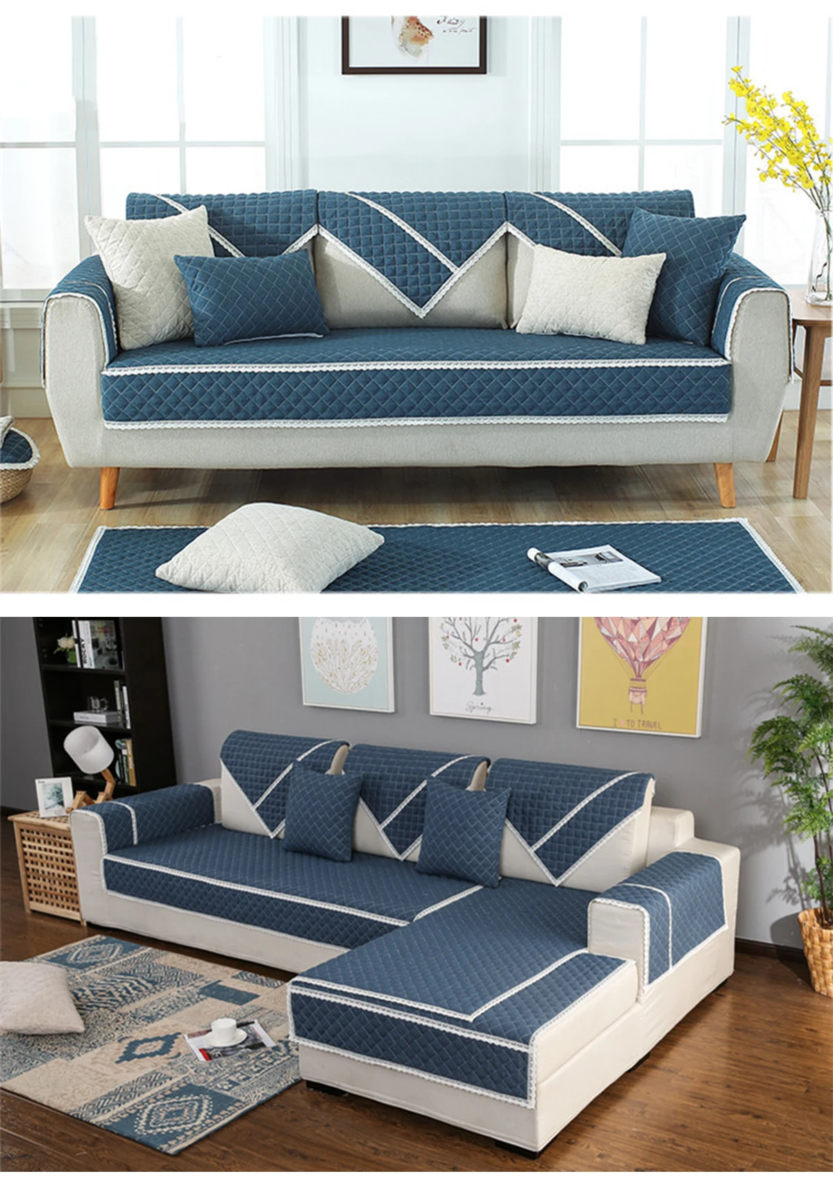 Однотонный чехол для дивана, моющийся, съемный, полотенце, подлокотник ...