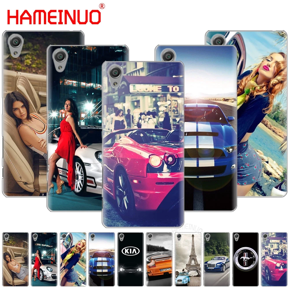 

HAMEINUO sports racing Cars and Girl Cover phone Case for sony xperia C6 XA1 XA2 XA ULTRA X XP L1 L2 X XZ1 compact XR/XZ PREMIUM