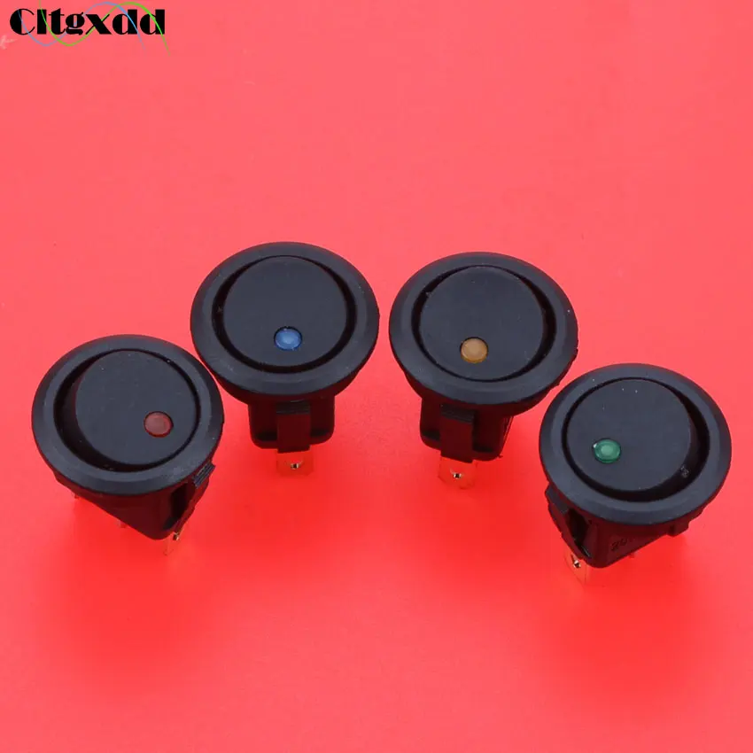

Cltgcdd 1pcs 20A 12V DC Rocker switch W/ Led Dot Light 3 pin ON-OFF Rocker Switch LED illuminated Car Dashboard Dash Boat Toggle