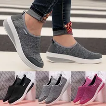 SAGACE; женская обувь; дышащая обувь; однотонная хлопковая повседневная обувь без шнуровки для женщин; Прогулочные кроссовки из сетчатого материала