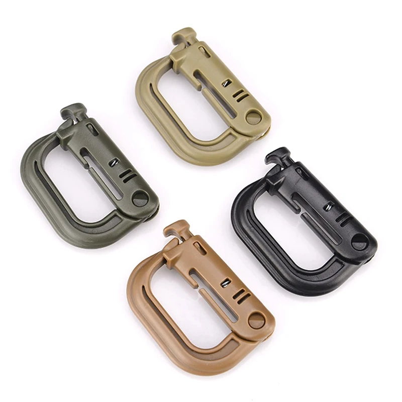

Grimloc Molle Carabiner D Locking Ring Plastic Clip Snap Type Ring Buckle Carabiner Keychain Climbing Accessories