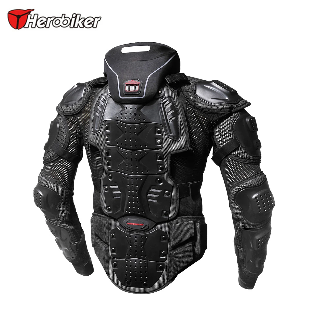 HEROBIKER Motorcycle Armor Protection Protective Gear Body Protector Jacket Motocross Motorbike With Neck Protector|jacket with|jacket motorcycle jacketjacket motocross - AliExpress