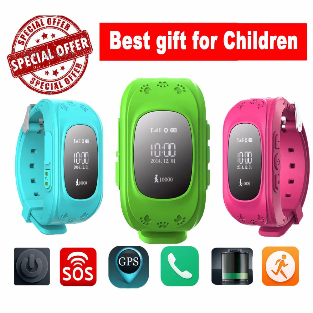 HOT Smart watch Children Kid Wristwatch Q50 GSM GPRS GPS Locator Tracker Anti Lost font b