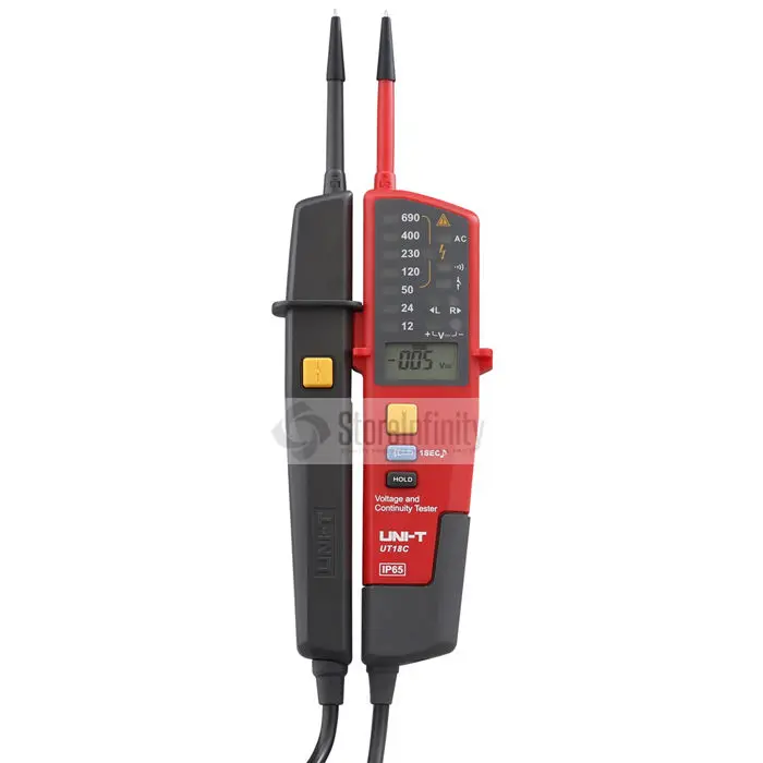 

Original UNI-T UT18B UT18C Auto Range Voltage Meter Continuity RCD Tester LCD/LED Detector