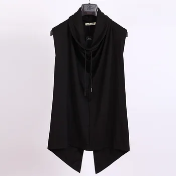 

Korean summer gilet no non mainstream male personality slim cut head sleeve vest shoulder jacket jacket tide