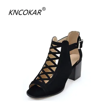 

KNCOKAR 2018 The new women of summer are fashionable and simple The reticulated fish beak is 35 to 43 yards high heels
