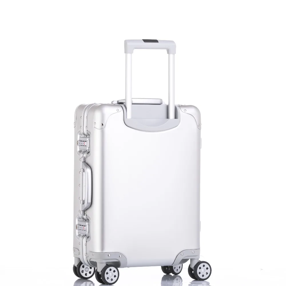 

20''24''26''29''Full Aluminum Luggage Trolley Suitcase Hardside Rolling Luggage Suitcase Carry on Luggage Boarding Case