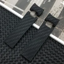 Роскошный бренд 22x20 мм ныряльщик и морской водонепроницаемый силиконовый резиновый ремешок для наручных часов ремешок для Ulysse Nardin ремень инструменты