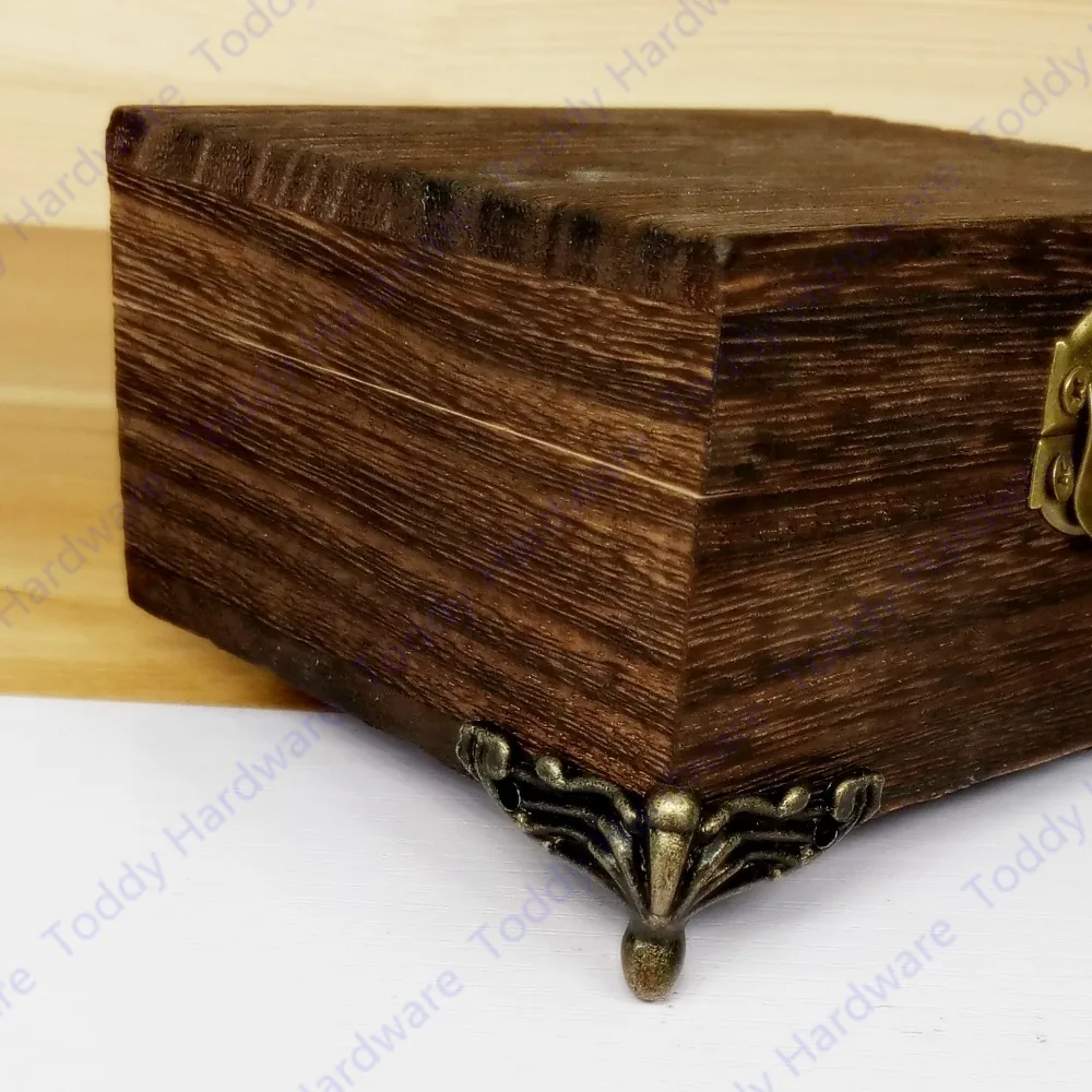 

50pcs 37*20mm Antique Brass Vintage Bronze Jewelry Chest Gift Box Wooden Case Decorative Feet Leg Furniture Caster