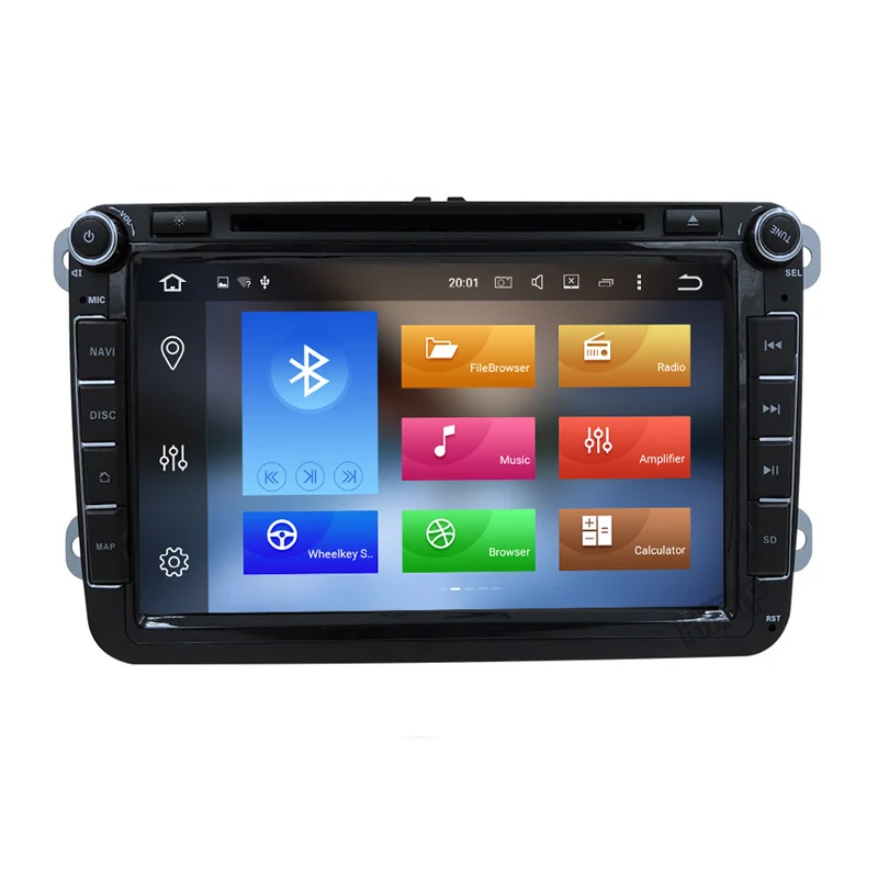 Best Car DVD 2Din Player 8"Steering Wheel For Volkswagen VW GOLF5/6 POLO PASSAT EOS 8Core Android 8.0 GPS Navigation 4GRAM+32GB ROM 1