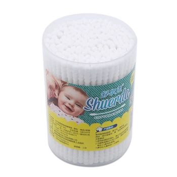 

200 Pcs Fine Paper Stick Double Screw Cotton Swab Baby Safety Cotton Buds Baby Clean Ears Health Tampons