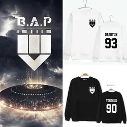 K-pop b. A. P Мини четыре серии толстовки BAP новый альбом 2015 осенний костюм для мужчин и женщин вокруг концертные толстовки