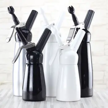 

500ml Cream Gun Aluminum Cream Foamer Stainless Steel Cream Enamel Vase Nitrogen Siphon Bottle Center Pieces Dessert Tray