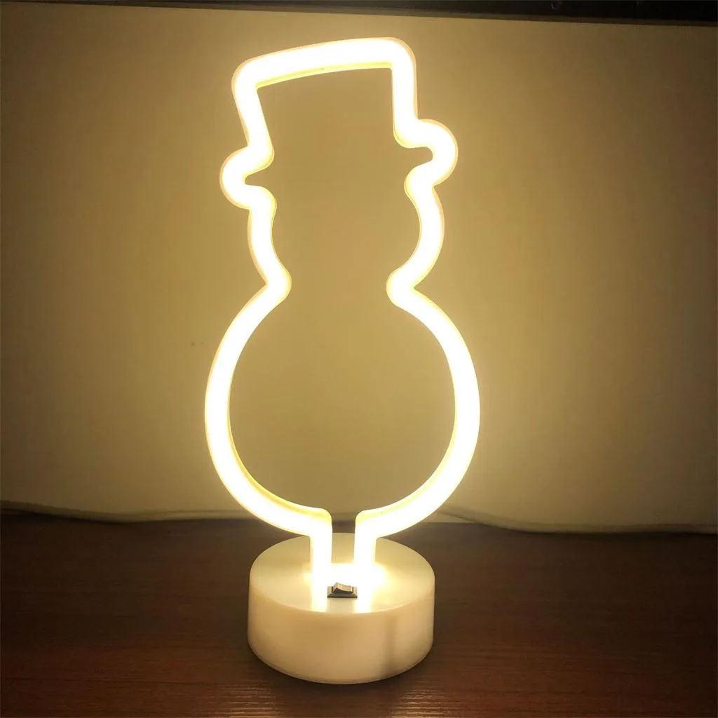 

2019 Led Atmosphere Light Snowman Group Table Lamp Romantic Bedroom Decoration Led atmosphere light top hot sale