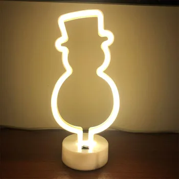 

2019 hot new products Led Atmosphere Light Snowman Group Table Lamp Romantic Bedroom Decoration Accessories tool Dropshipping