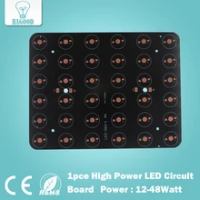 1pce 12 Вт 18 Вт 20 Вт 24 Вт 30 Вт 36 Вт 48 Вт Прямоугольник светодиодный Алюминий пластина/высокая Мощность светодиодный печатная плата/нагревательная плита PCB